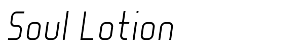 Soul Lotion font preview